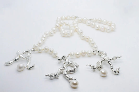 Initial'd Pendant on Pearls