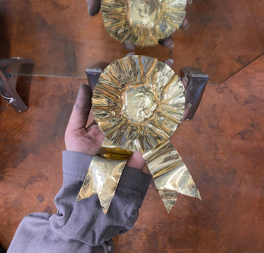 Brass Ribbon Badge