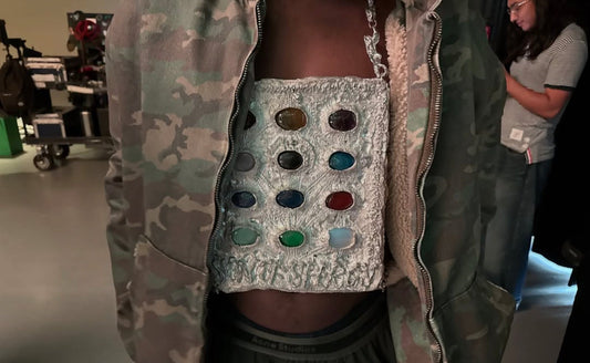 Stoned Pewter Breastplate