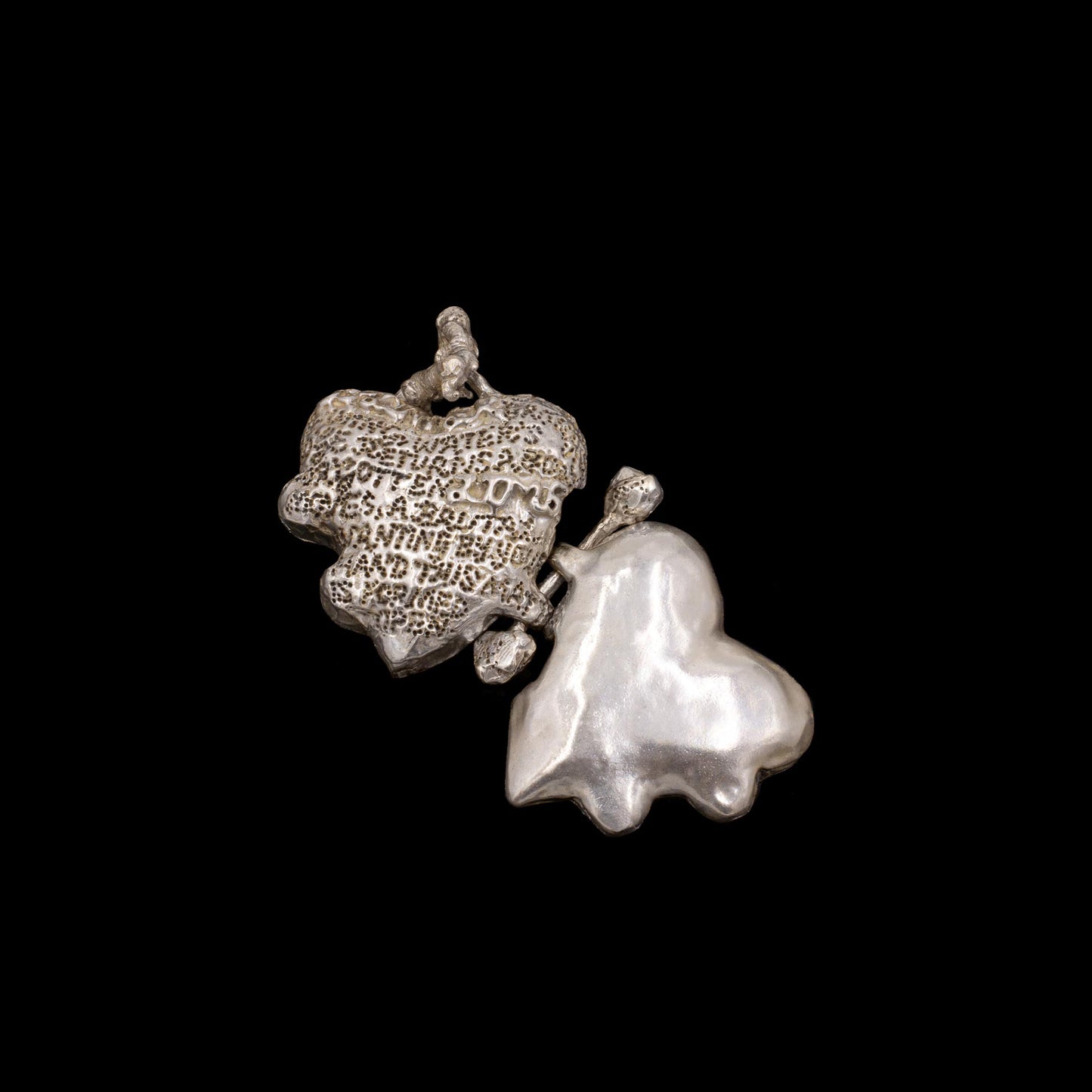 Naked Heart Locket: ideal for bespoke engraving