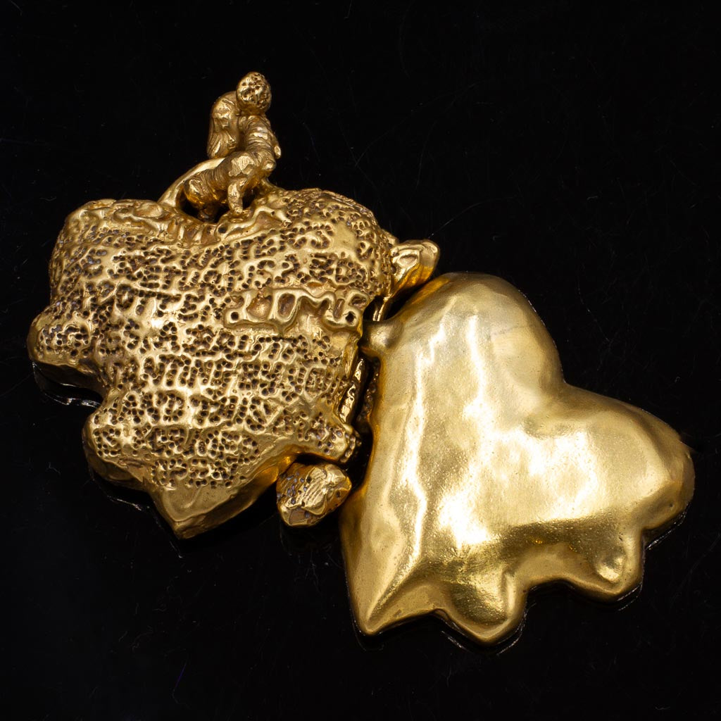 Naked Heart Locket: ideal for bespoke engraving
