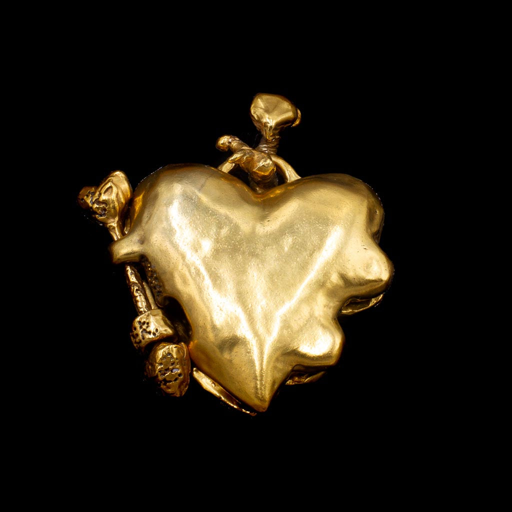 Naked Heart Locket: ideal for bespoke engraving