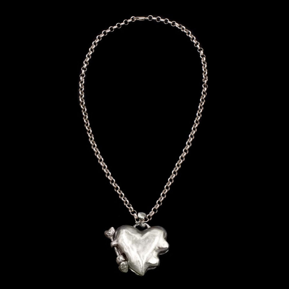 Naked Heart Locket: ideal for bespoke engraving