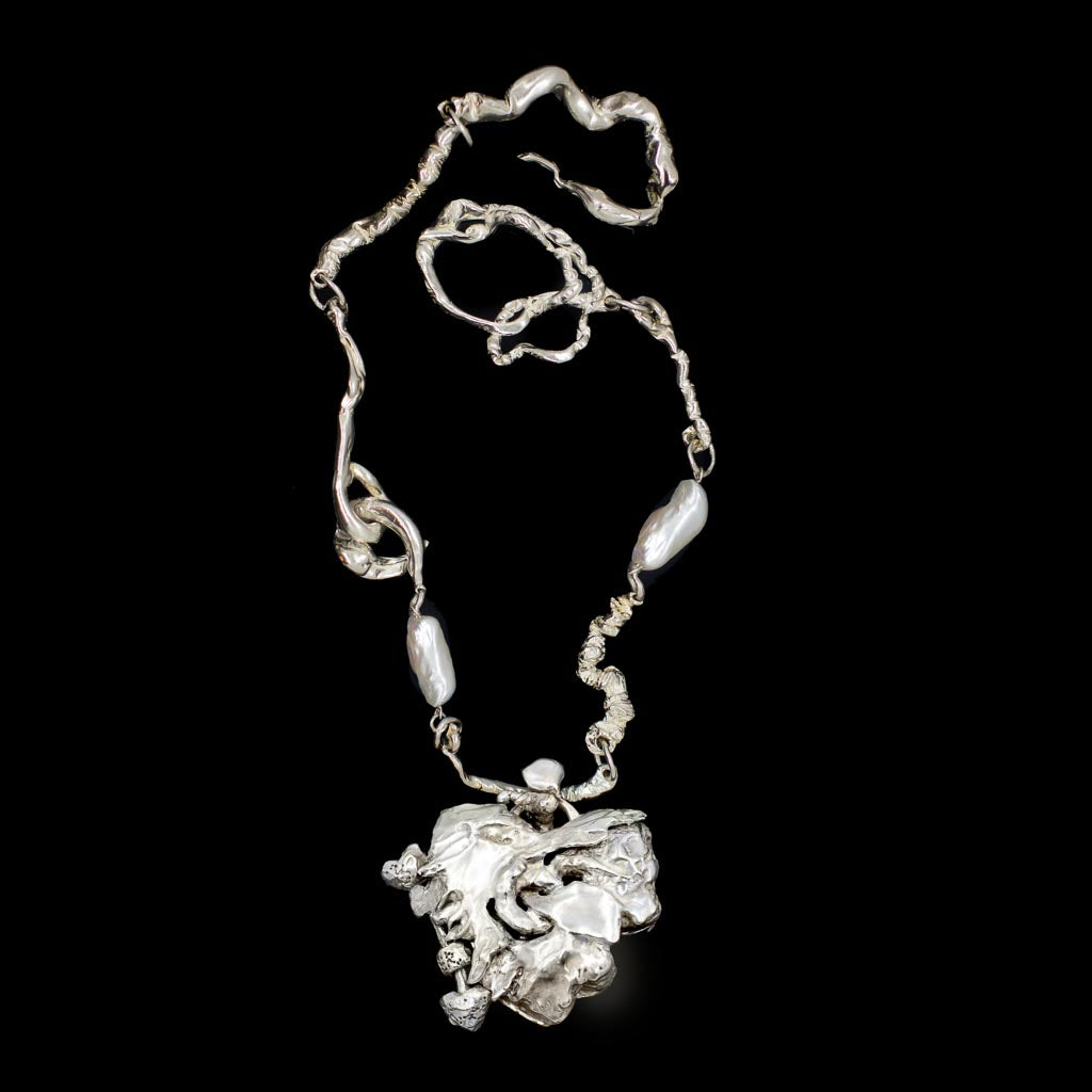 Large Heart Locket on Bespoke Curdled Chain