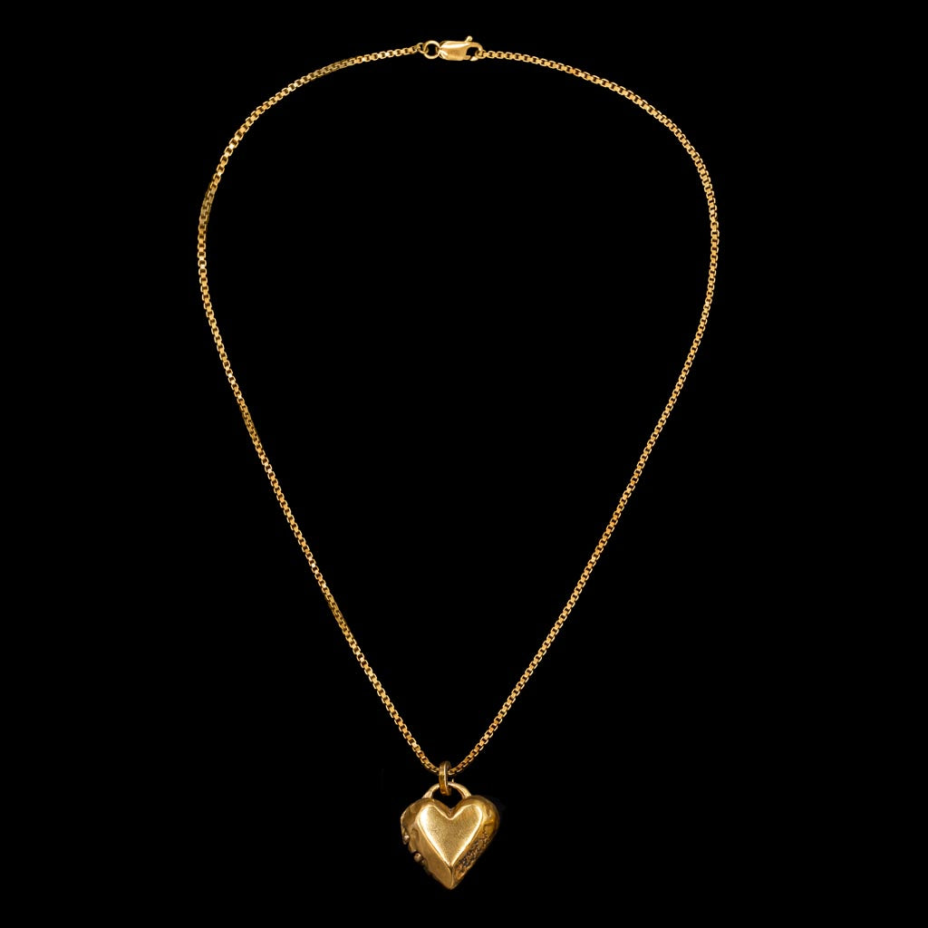 Small Naked Heart Locket: ideal for bespoke engraving