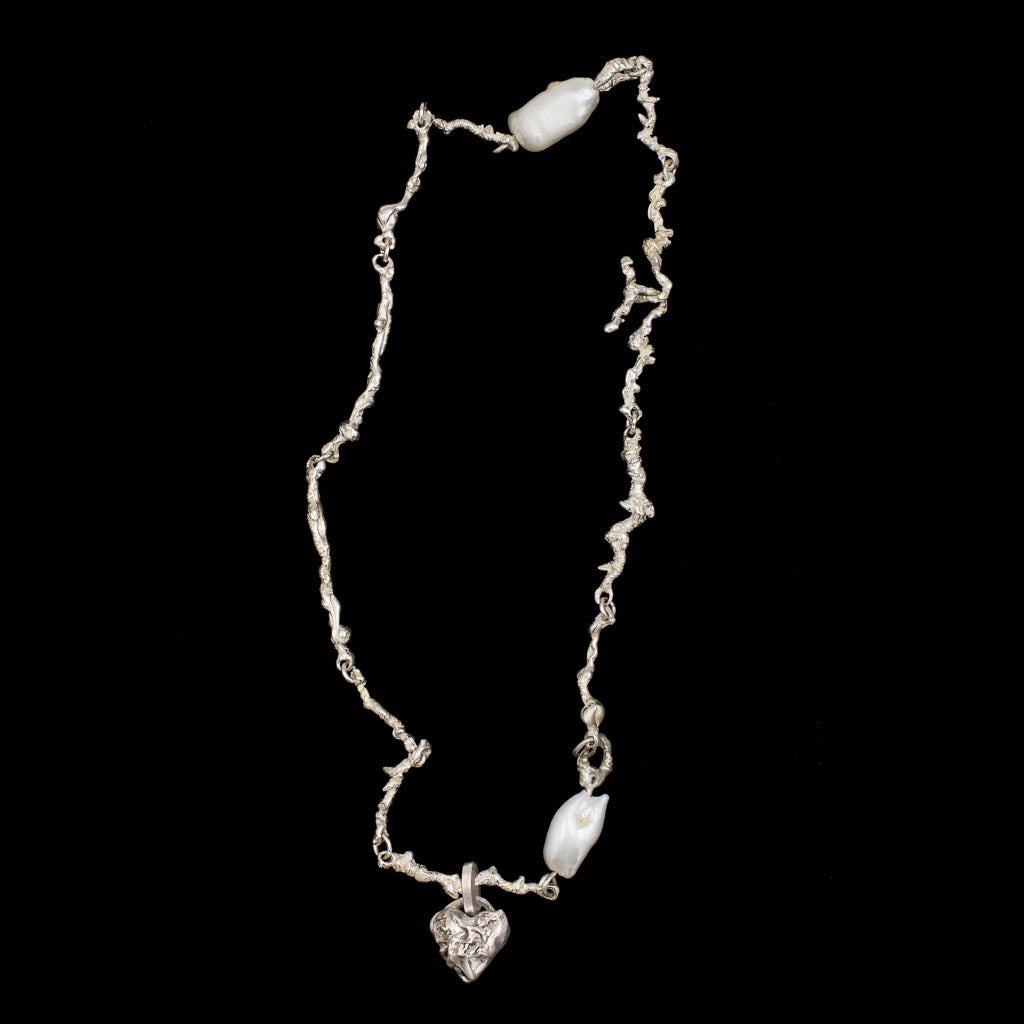 Tiny Heart Locket on The Standard Curdled Chain