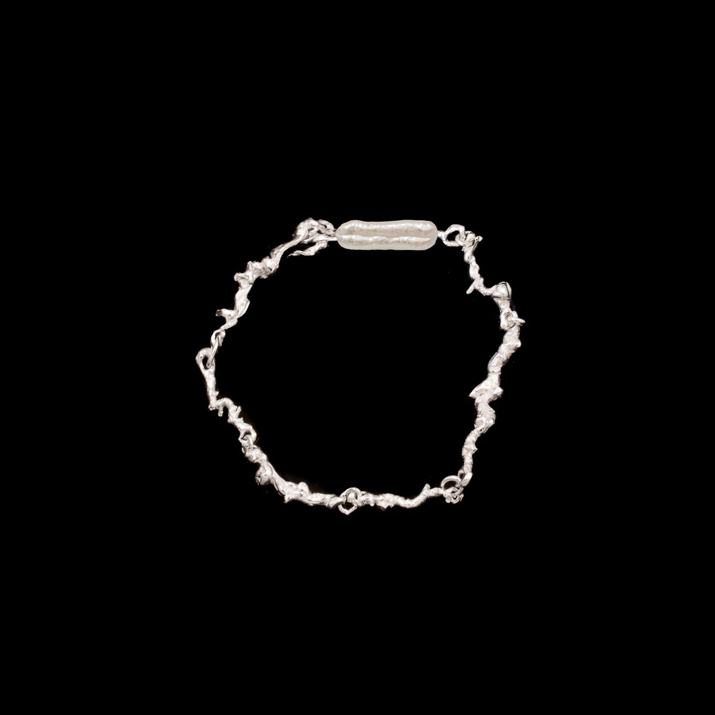 The Standard Curdled Bracelet with Pearl