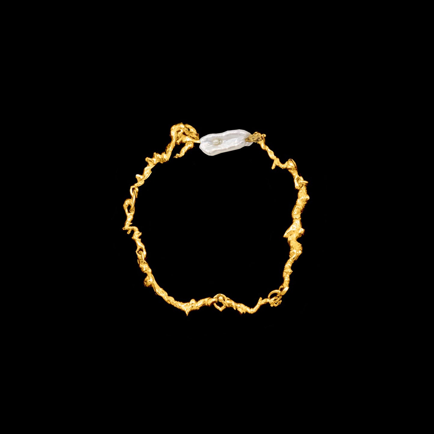 The Standard Curdled Bracelet with Pearl