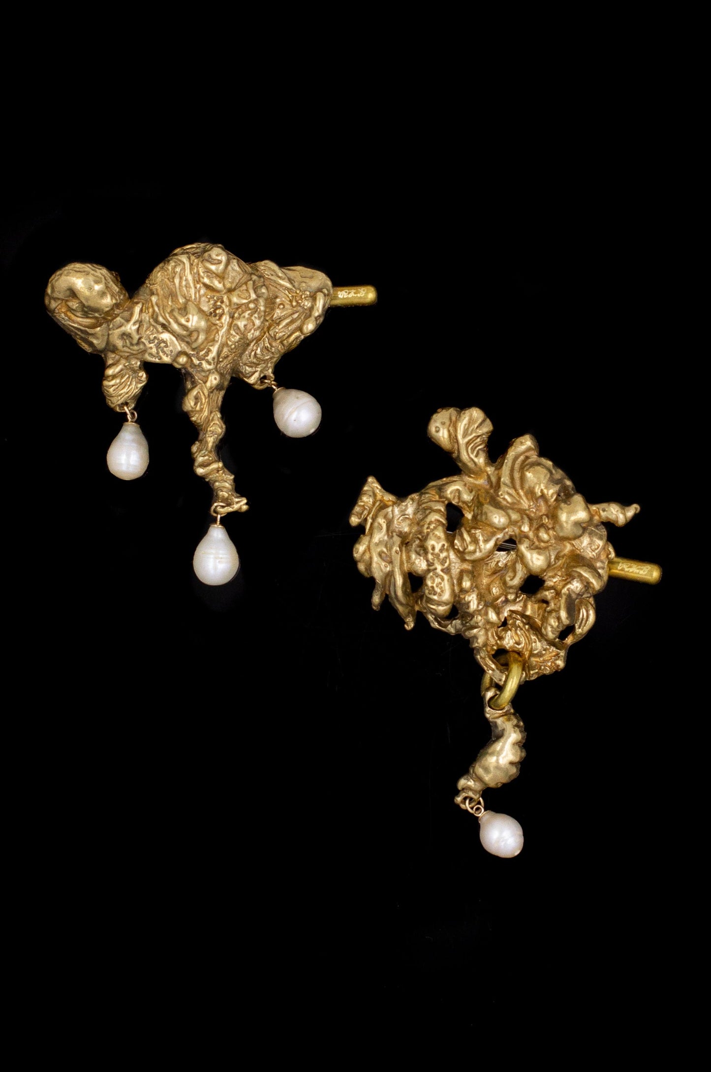 Curdled Brooch no. 2 (1 pearl)