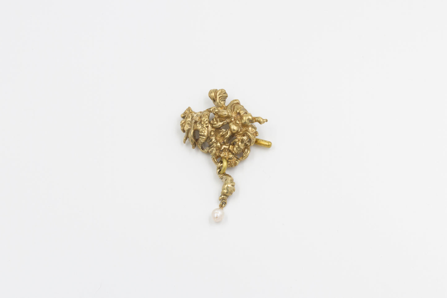 Curdled Brooch no. 2 (1 pearl)