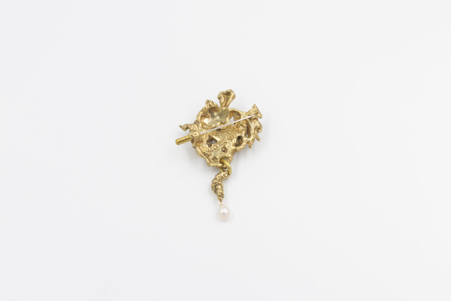Curdled Brooch no. 2 (1 pearl)