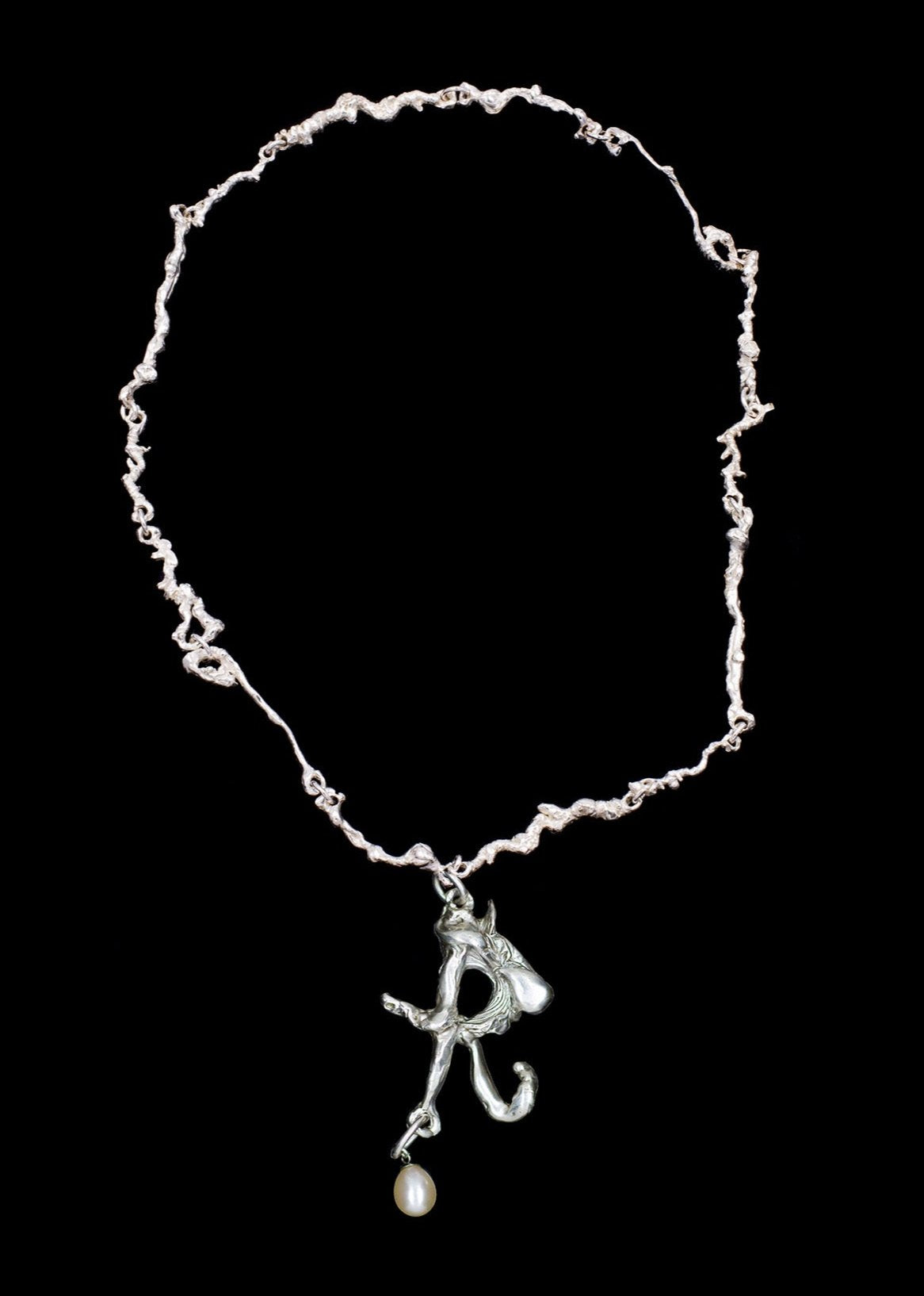 Inital'd Bespoke Pendant on Standard Curdled Chain