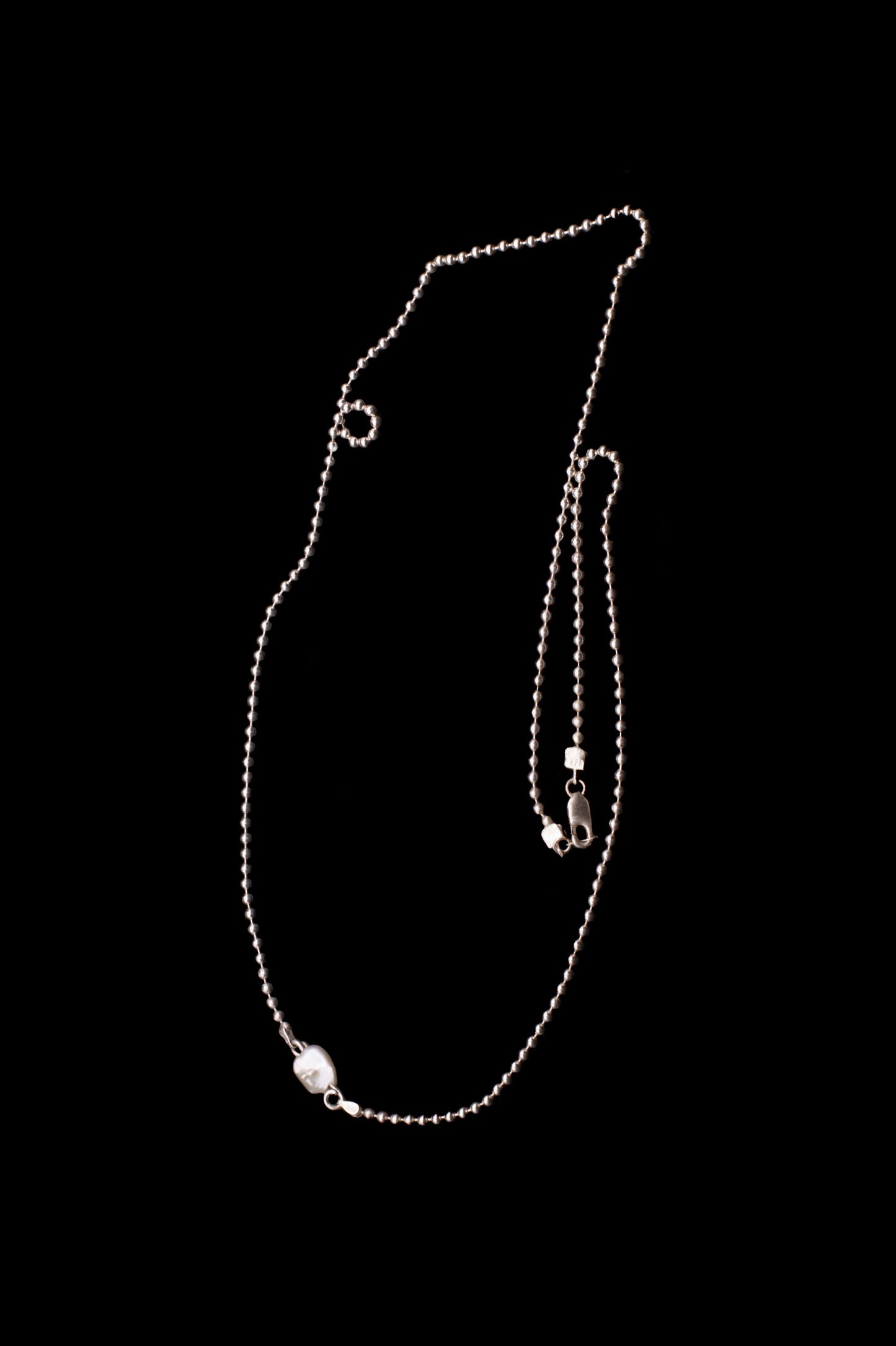 Delicate Pearl and Ball Chain