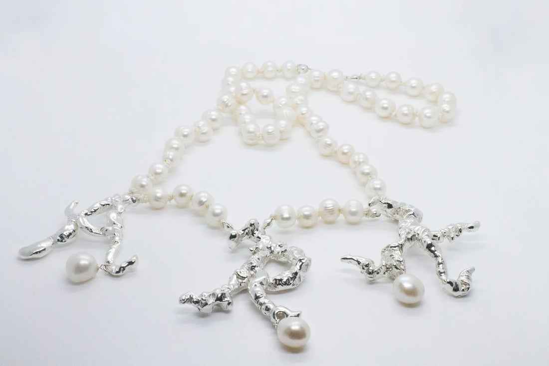 Multiple Initial'd Pendant on Pearls