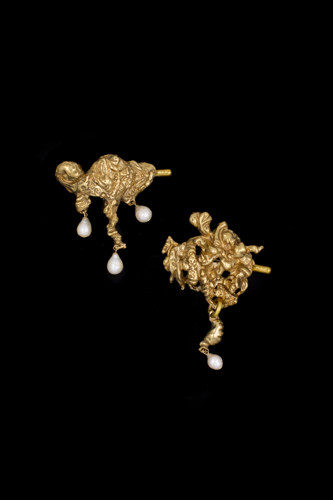 Curdled Brooch no. 2 (1 pearl)
