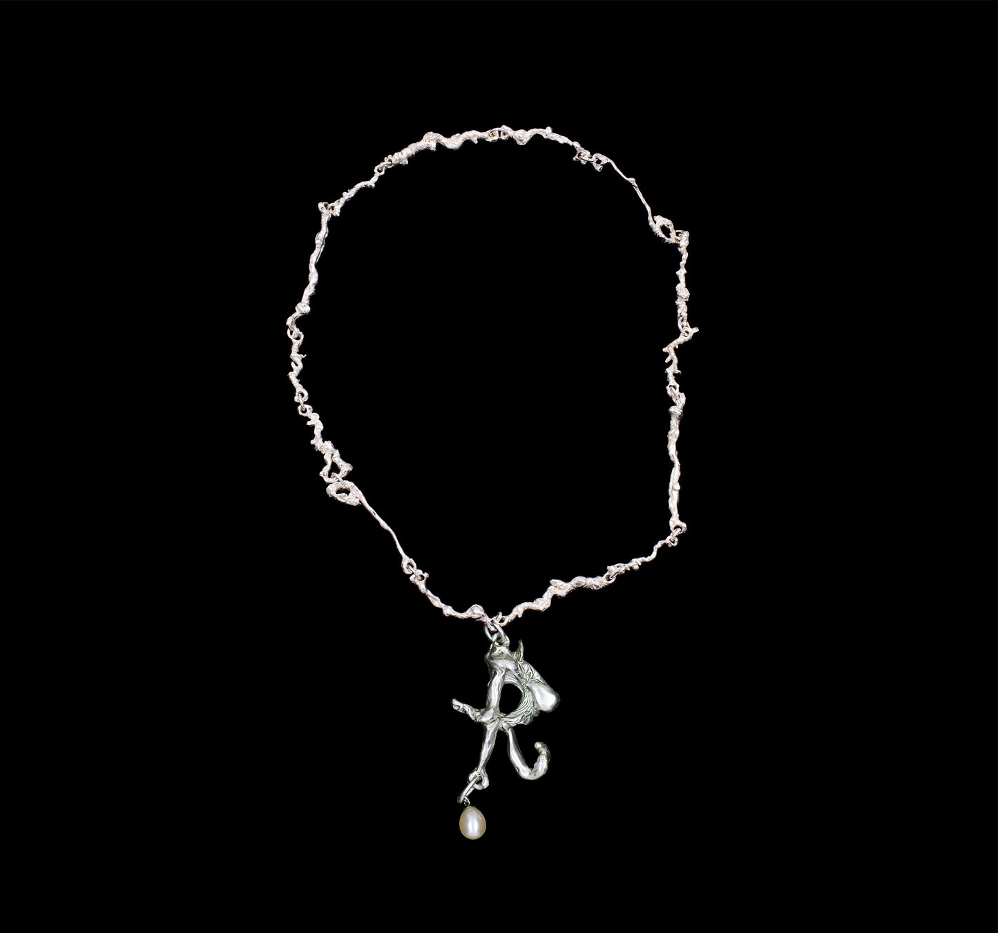 Inital'd Bespoke Pendant on Standard Curdled Chain