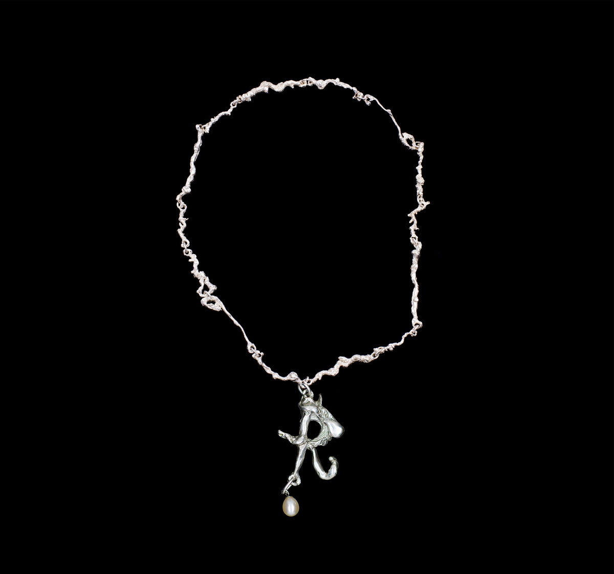 Inital'd Bespoke Pendant on Standard Curdled Chain