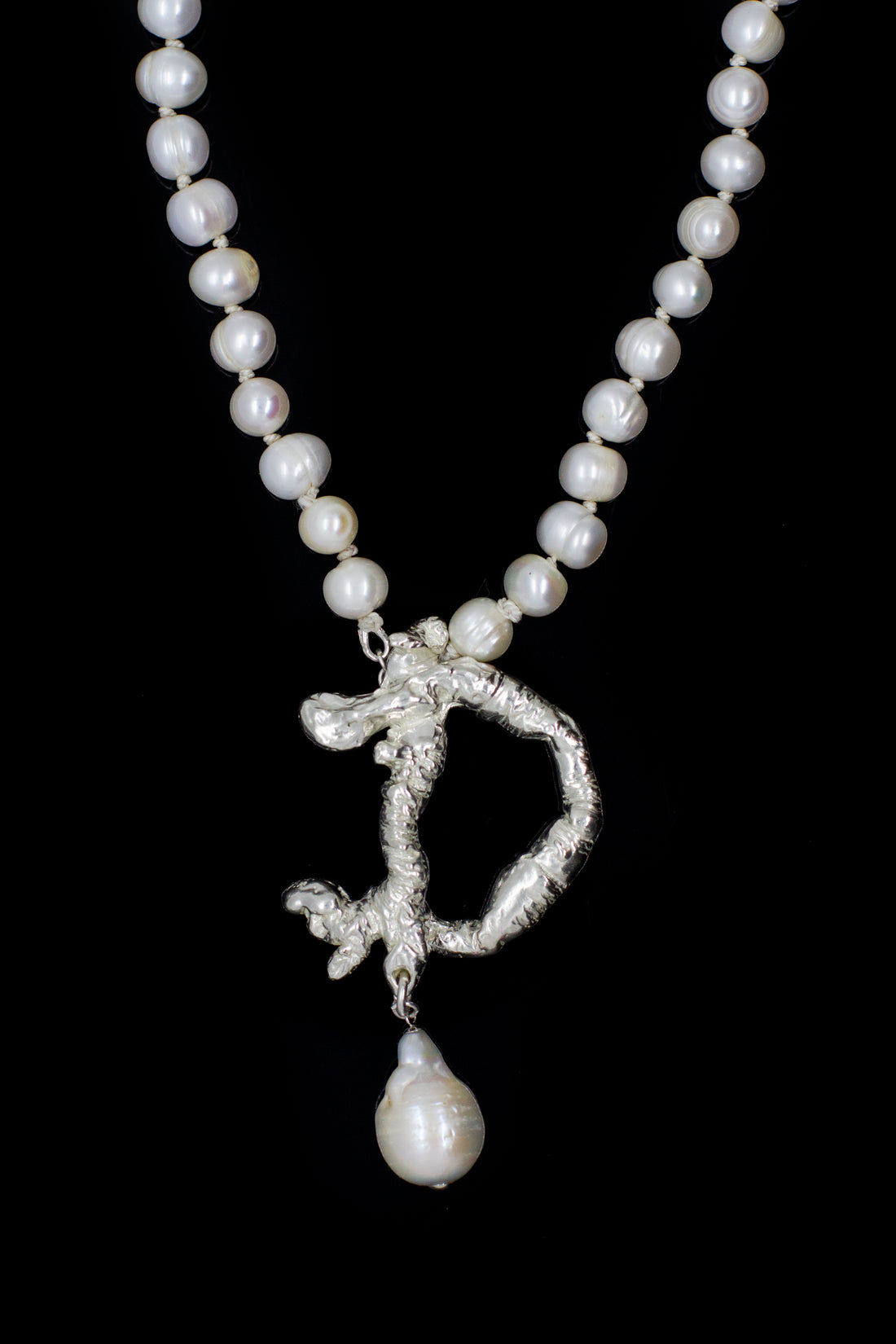 Initial’d Bespoke Pendant [A-Z] pendant on pearls