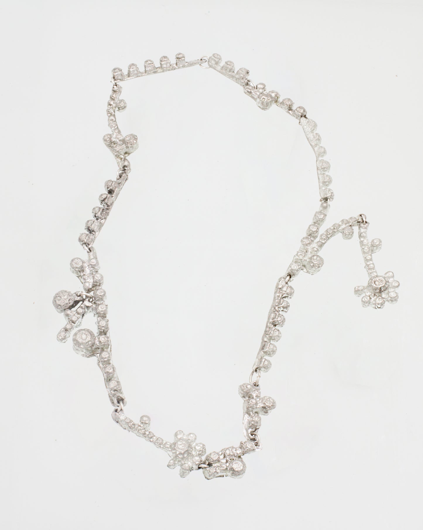 Silver Broken Tiara Necklace