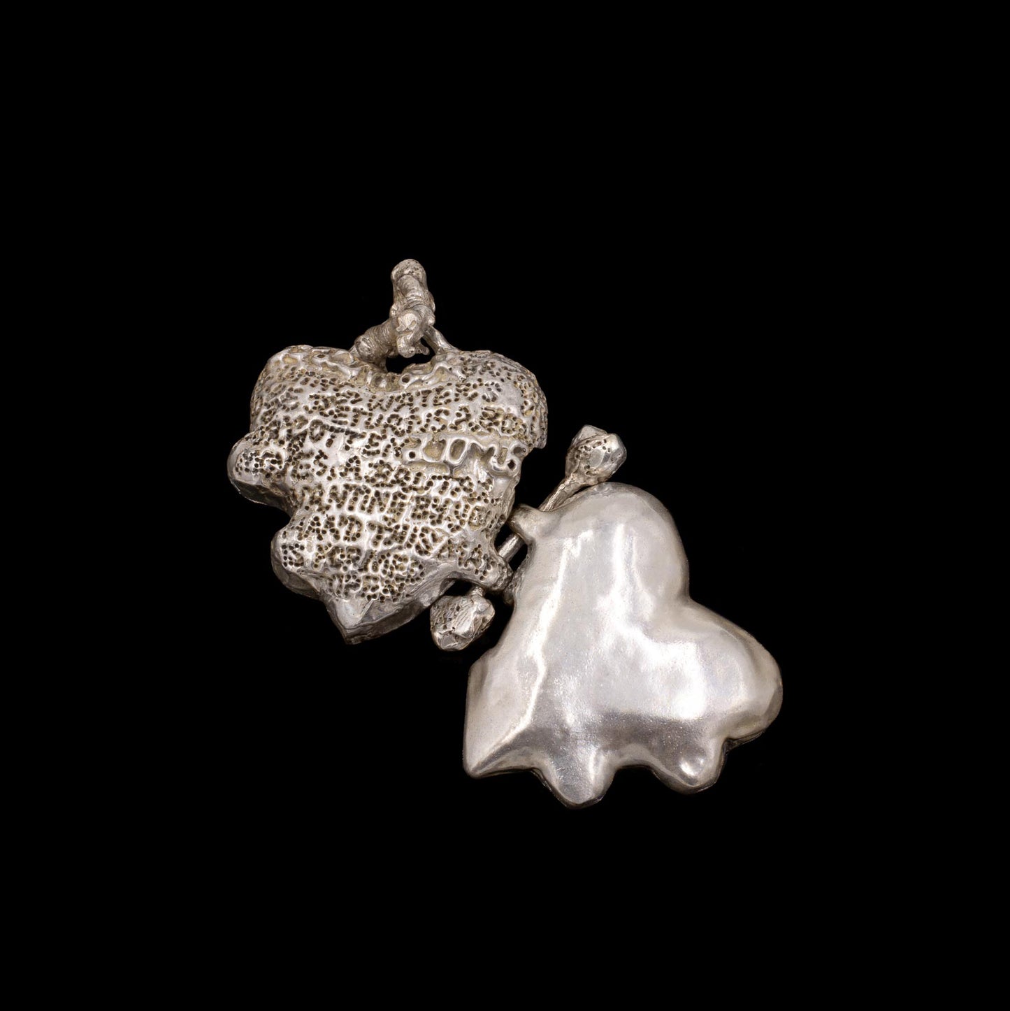 Naked Heart Locket: ideal for bespoke engraving