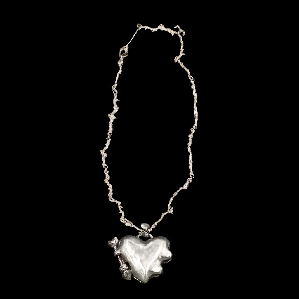 Large Heart Locket on The Standard Curdled Chain