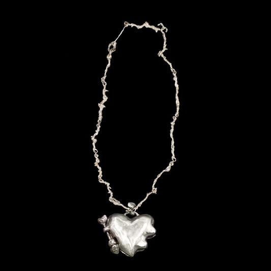 Large Heart Locket on The Standard Curdled Chain