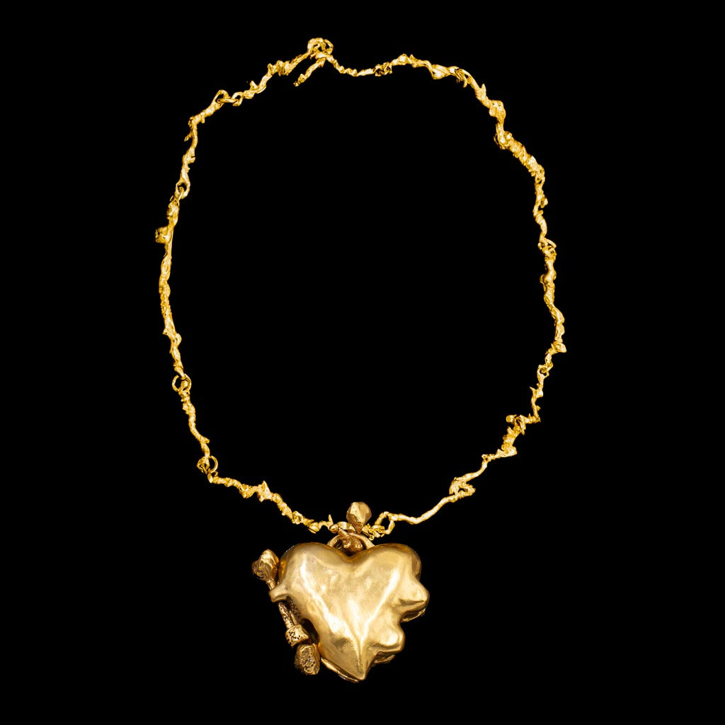 Large Heart Locket on The Standard Curdled Chain
