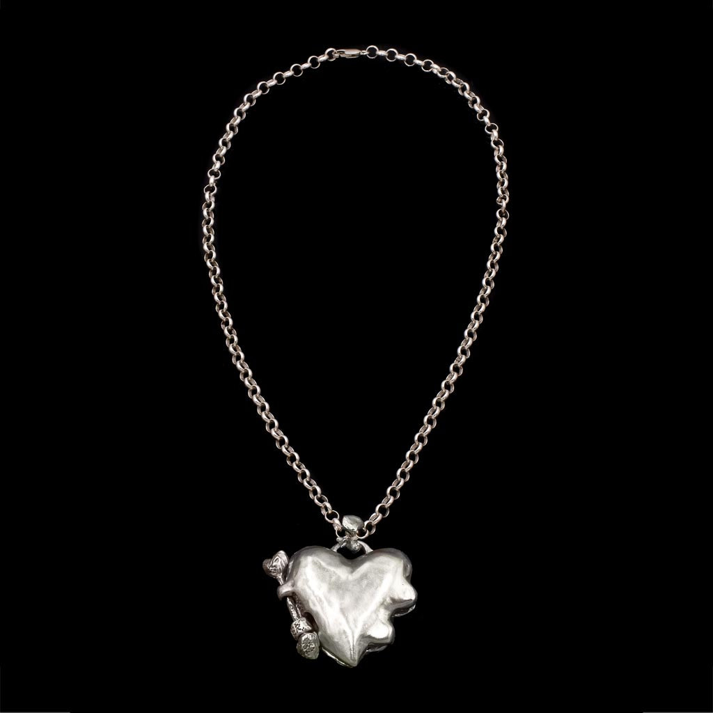 Naked Heart Locket: ideal for bespoke engraving