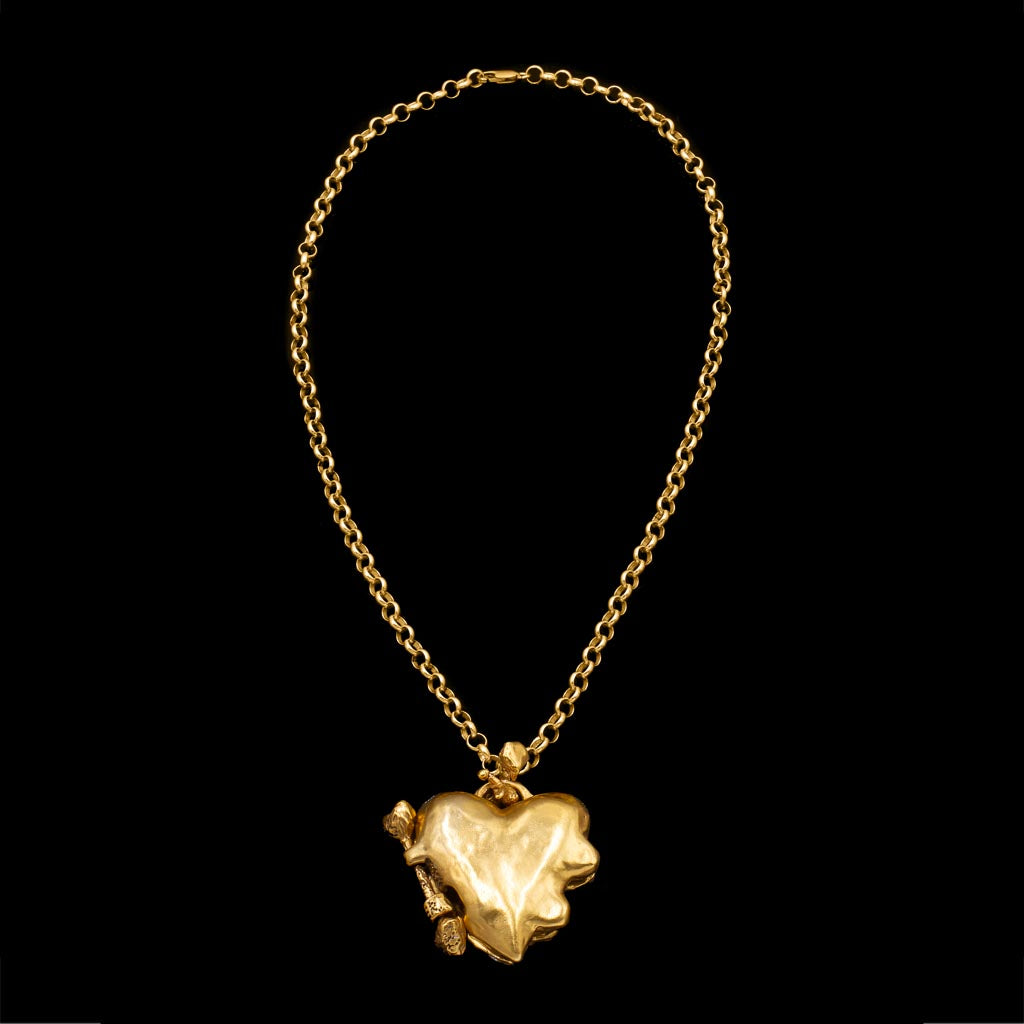 Naked Heart Locket: ideal for bespoke engraving