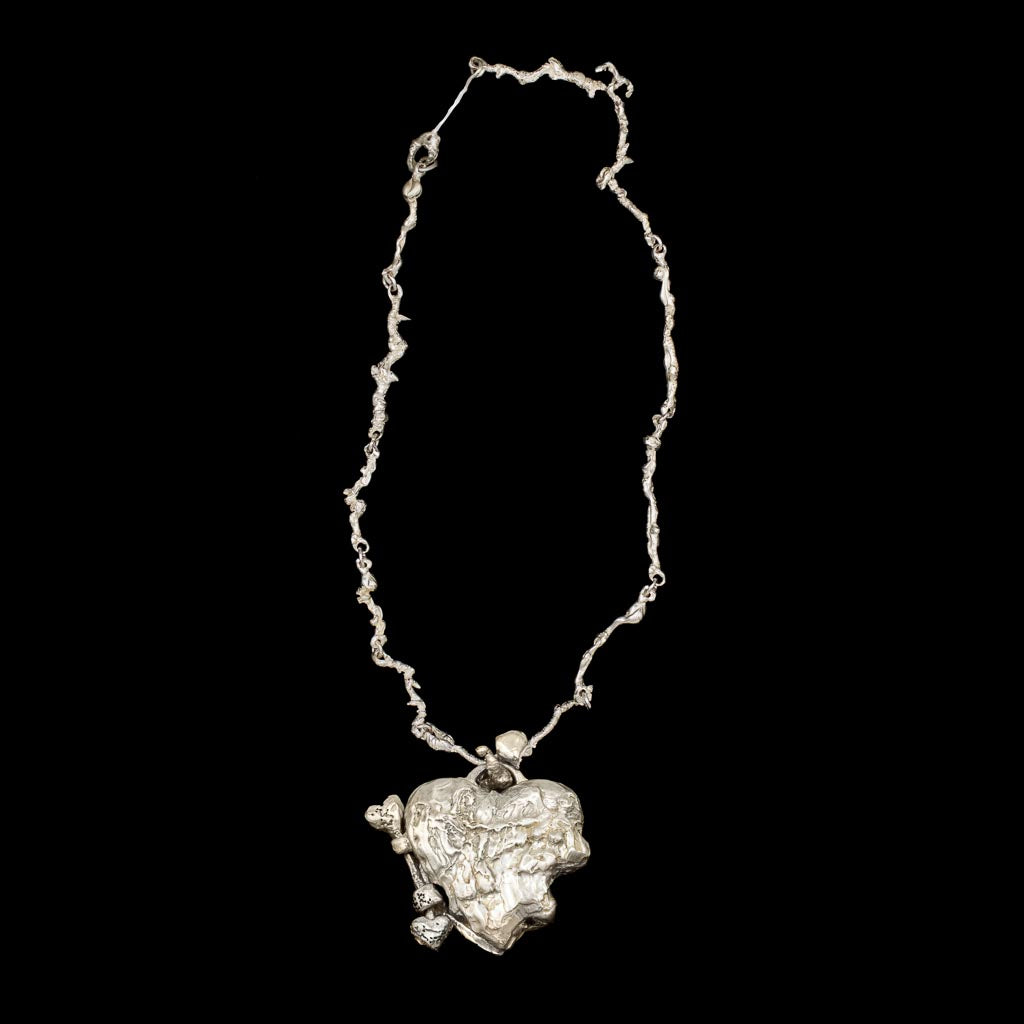 Large Heart Locket on The Standard Curdled Chain