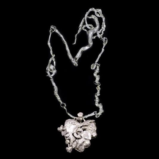 012025 Limited Edition: Swan Song Locket on Bespoke Curdled Chain Silver