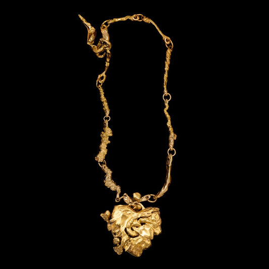 012025 Limited Edition: Swan Song Locket on Bespoke Curdled Chain Gold