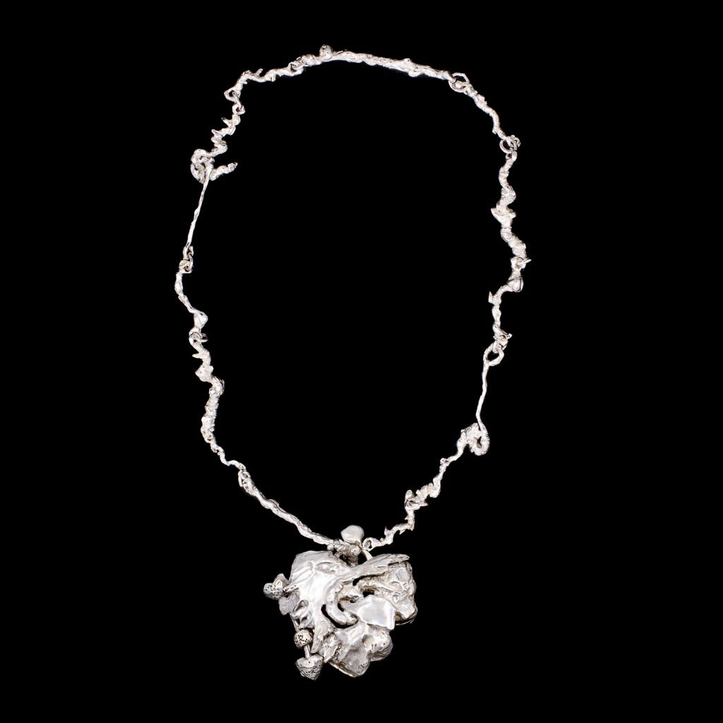 012025 Limited Edition: Swan Song Locket on The Standard Curdled Chain Silver