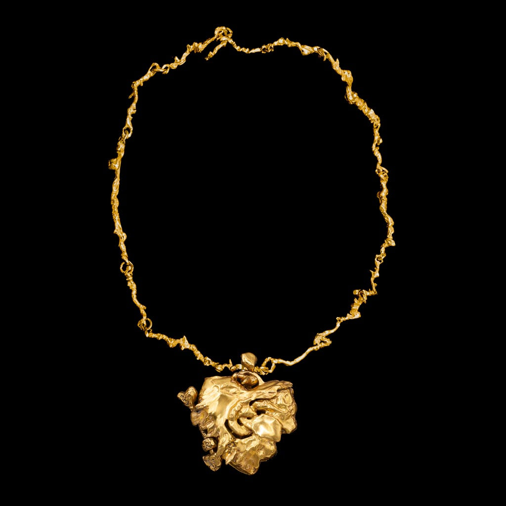 Large Heart Locket on The Standard Curdled Chain