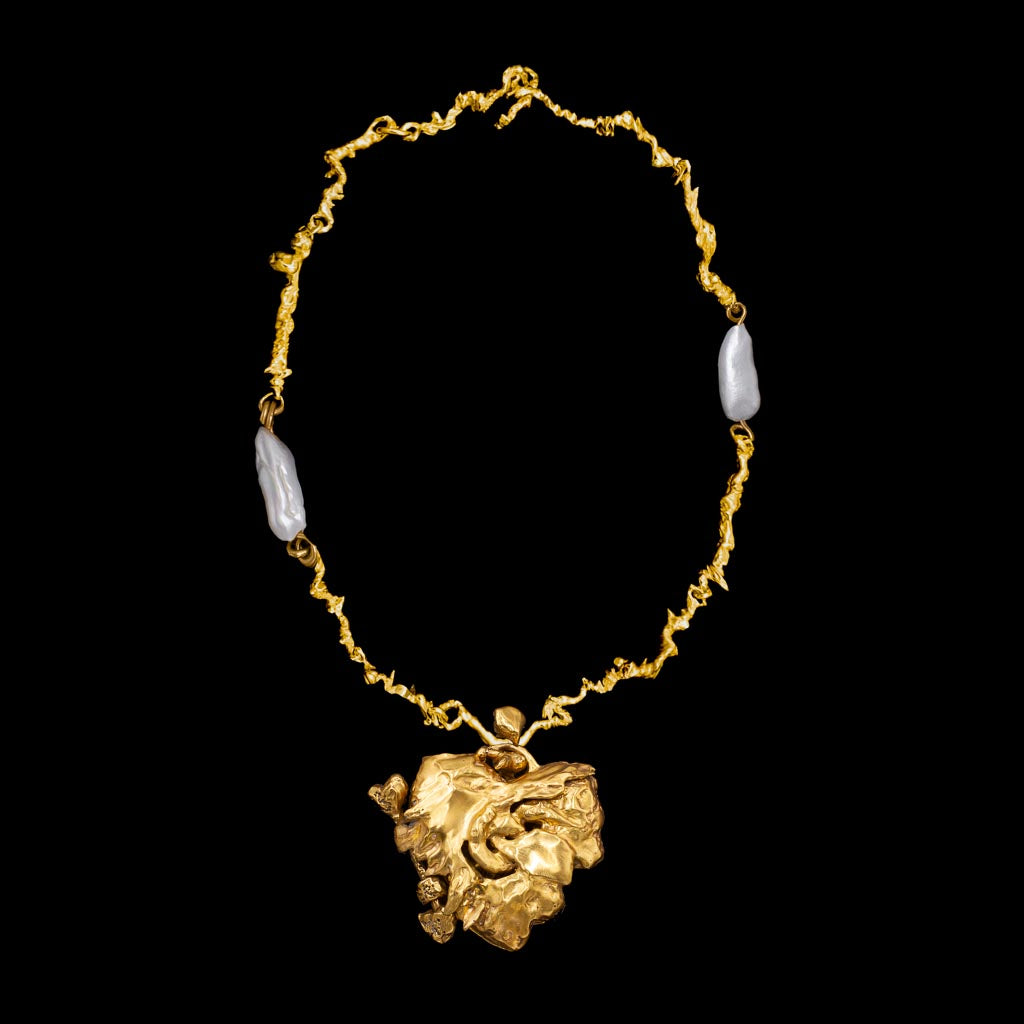 Large Heart Locket on The Standard Curdled Chain