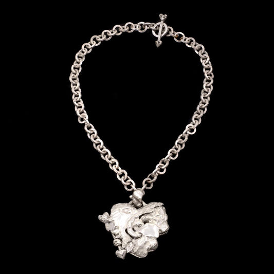 012025 Limited Edition: Swan Song Locket on Chainmaille Silver