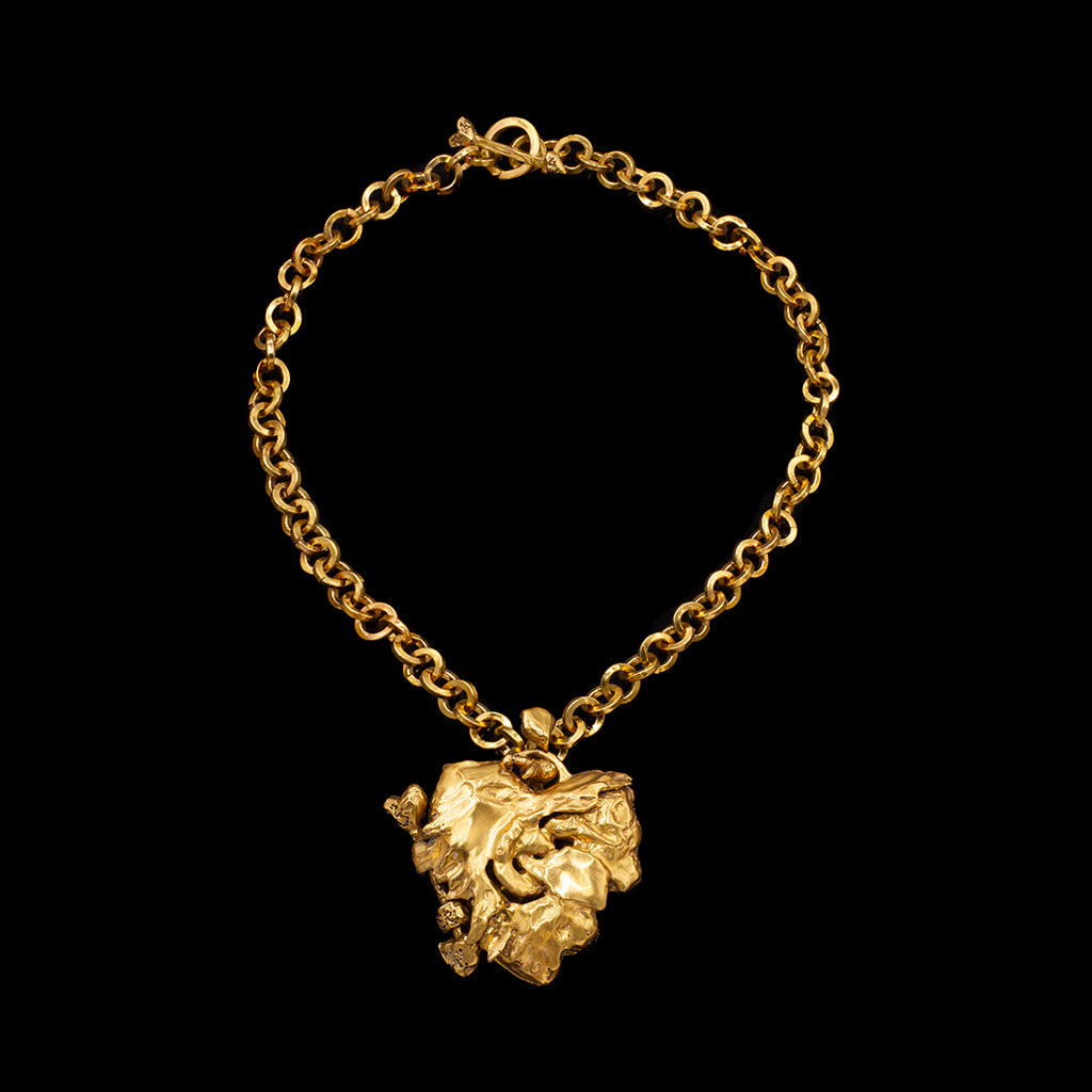 012025 Limited Edition: Swan Song Locket on Chainmaille Gold