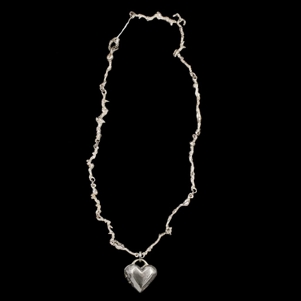 Small Heart Locket on The Standard Curdled Chain