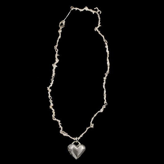 Small Heart Locket on The Standard Curdled Chain