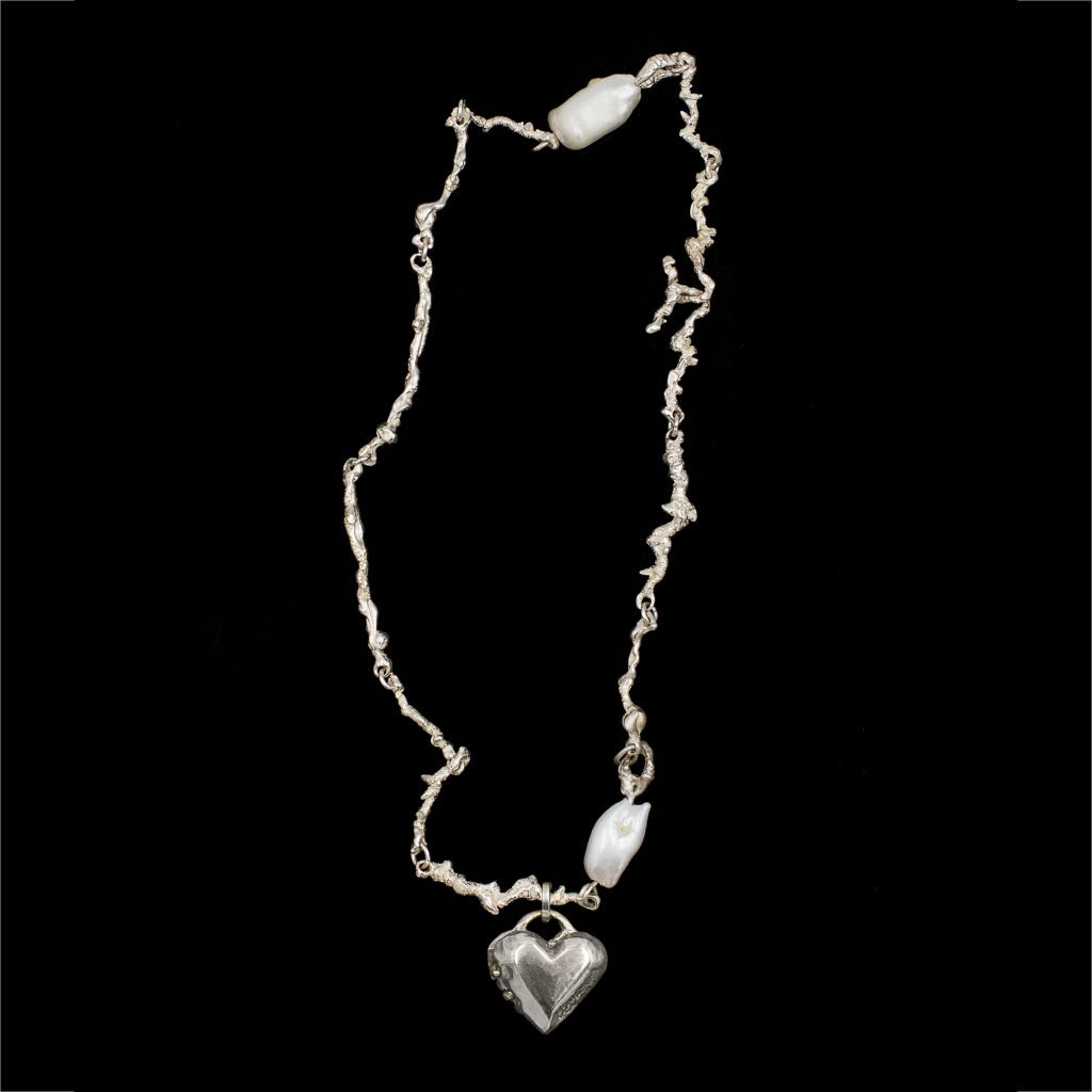 Small Heart Locket on The Standard Curdled Chain