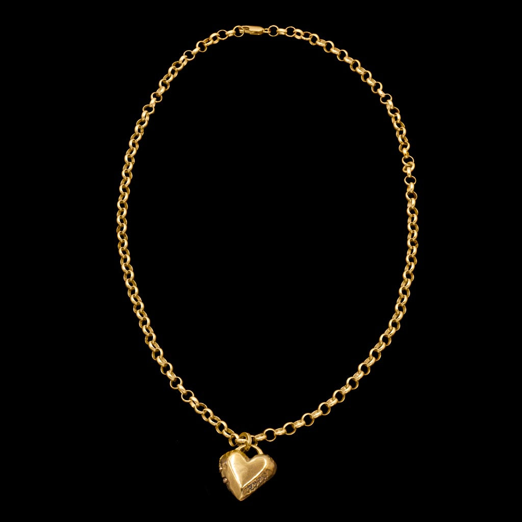 Small Naked Heart Locket: ideal for bespoke engraving