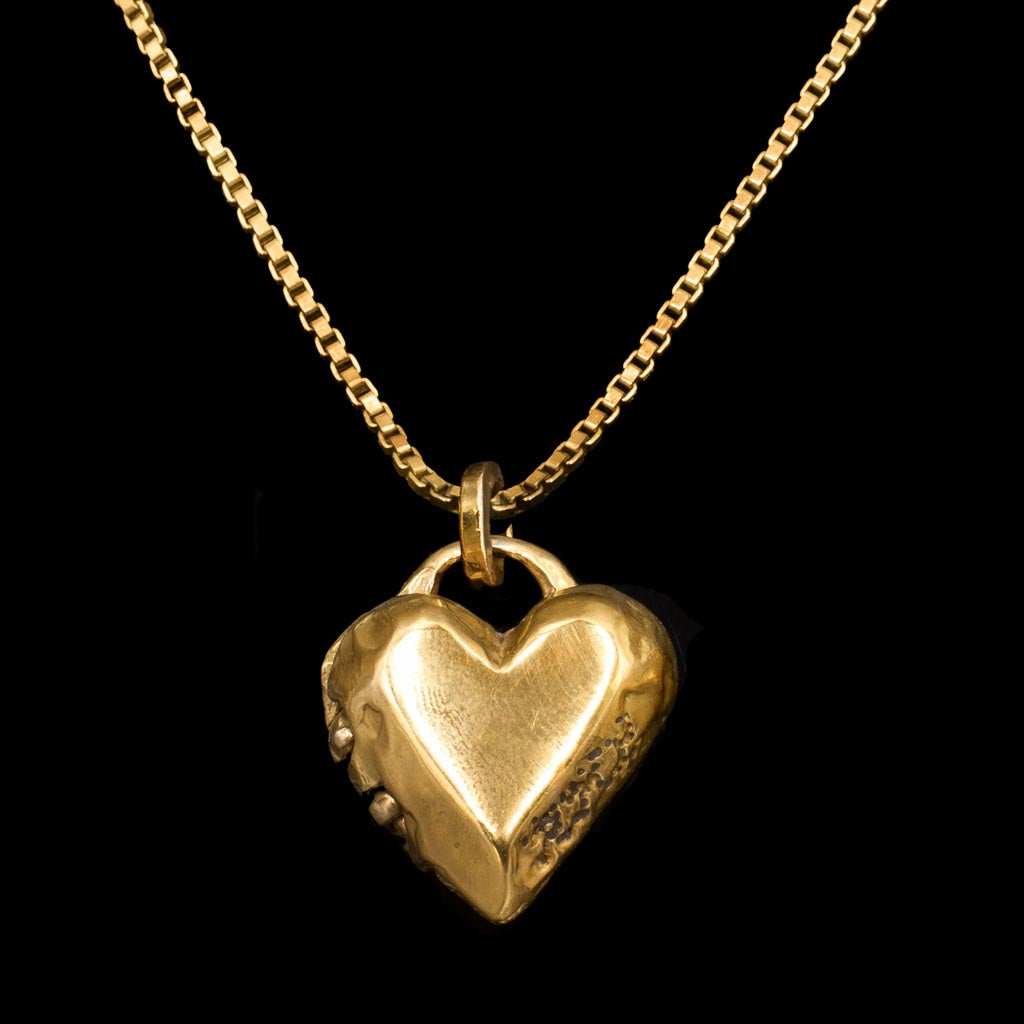 Small Naked Heart Locket: ideal for bespoke engraving
