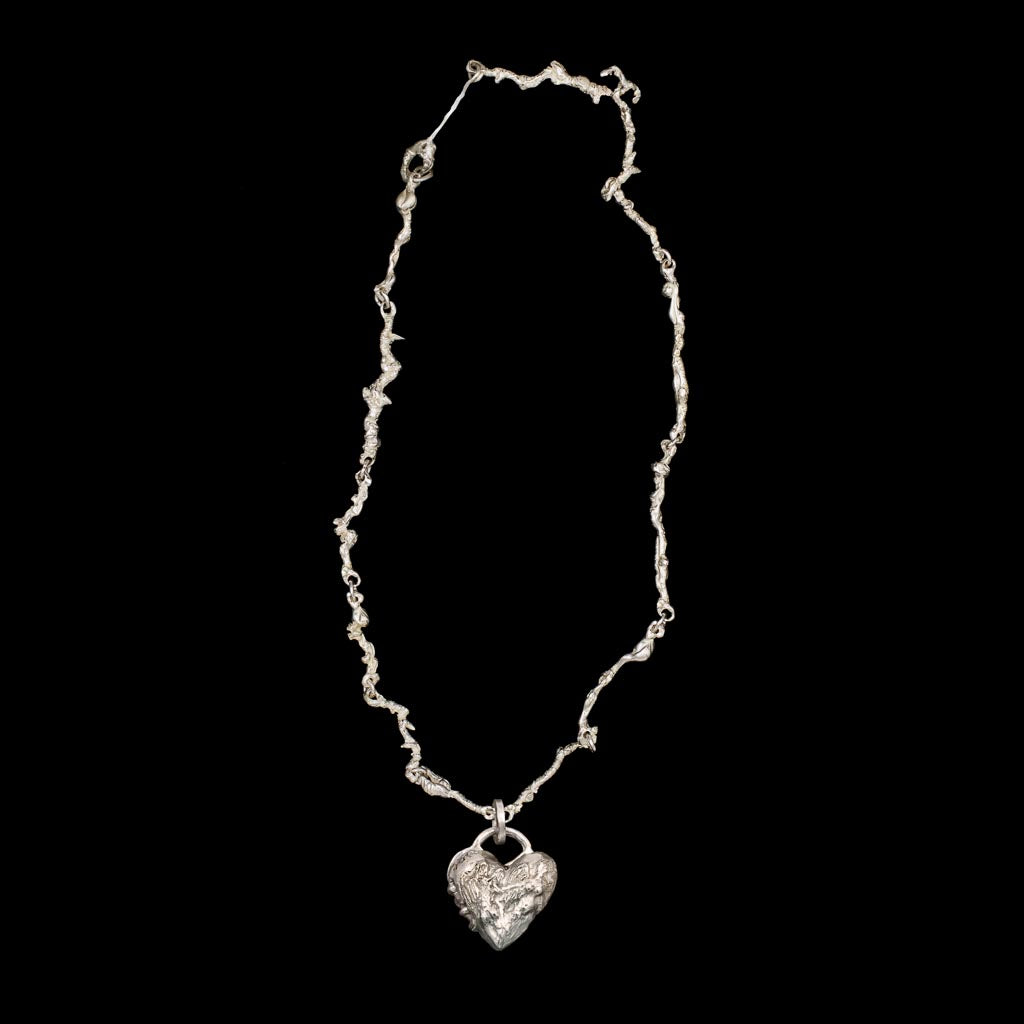 Small Heart Locket on The Standard Curdled Chain