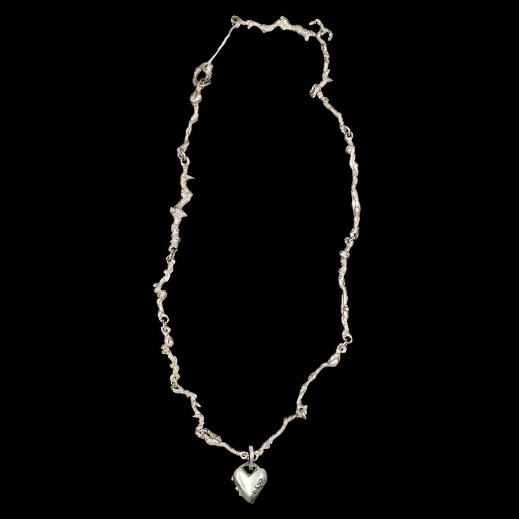 Tiny Heart Locket on The Standard Curdled Chain