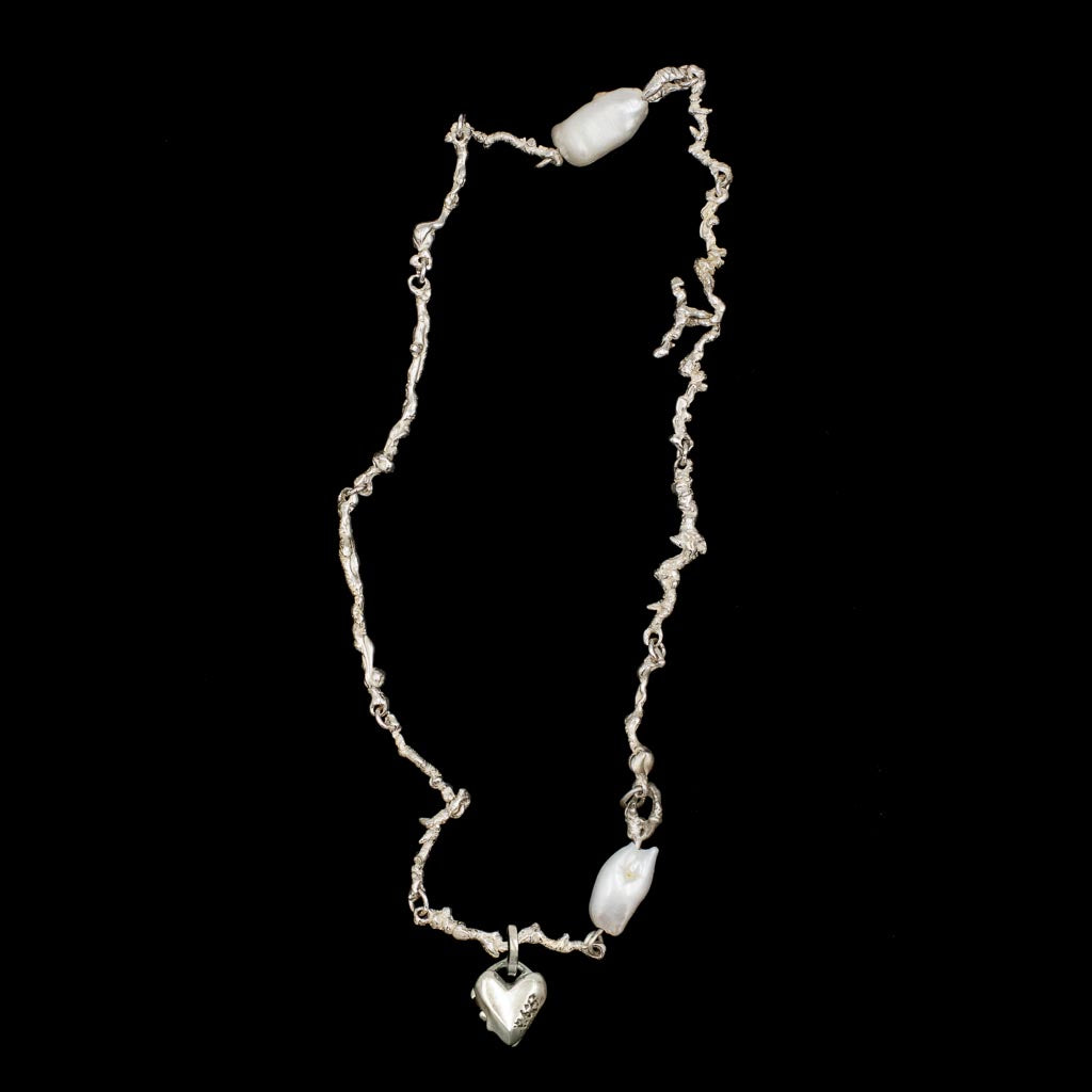 Tiny Heart Locket on The Standard Curdled Chain