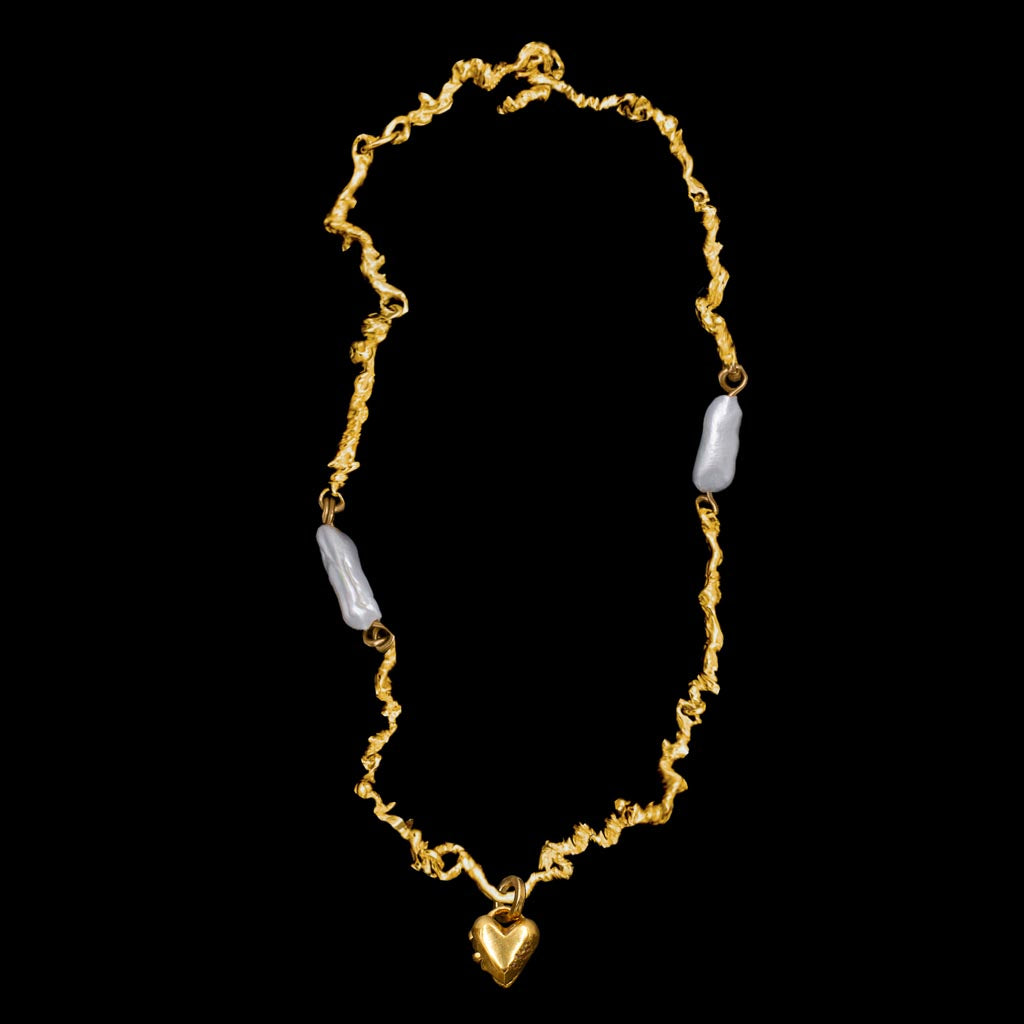Tiny Heart Locket on The Standard Curdled Chain