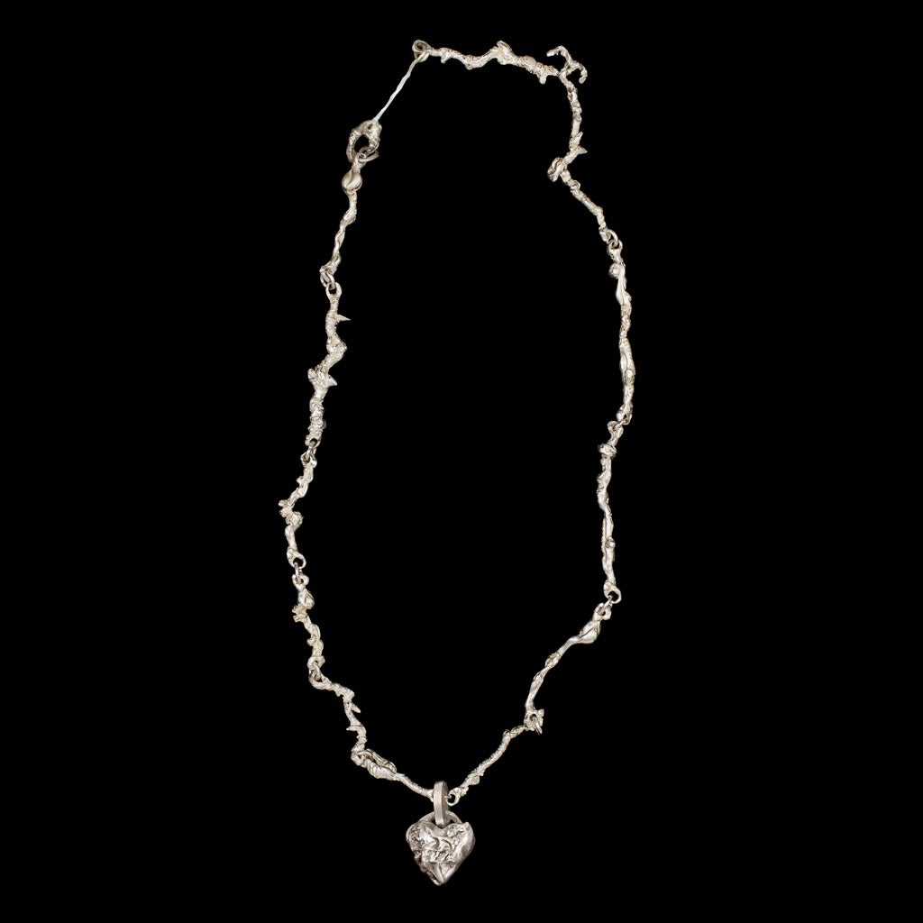 Tiny Heart Locket on The Standard Curdled Chain