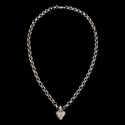 012025 Limited Edition: Tiny Swan Song Locket on Belcher Chain Silver