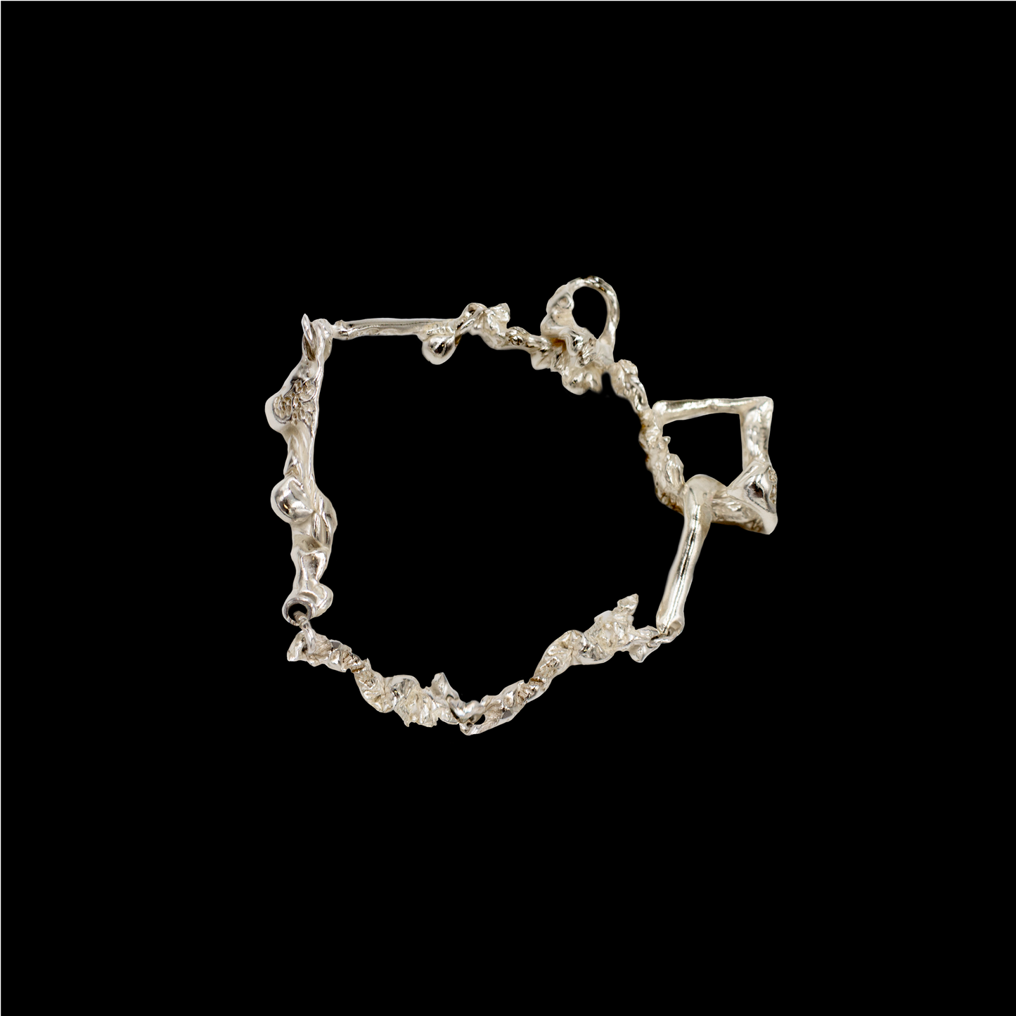 Bespoke Curdled Chain Bracelet Silver