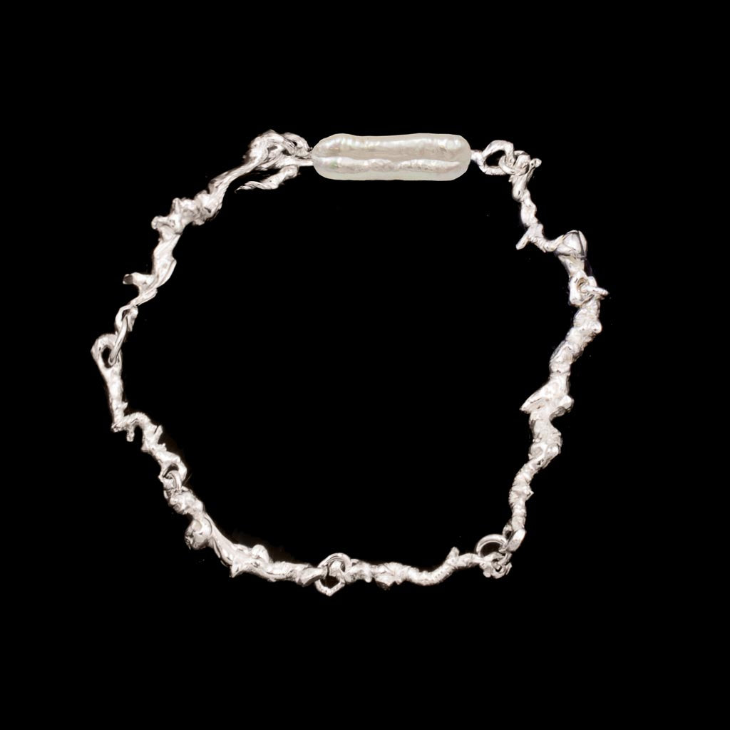 The Standard Curdled Bracelet with Pearl